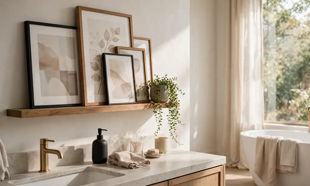 Photo Ledge with Layered Frames