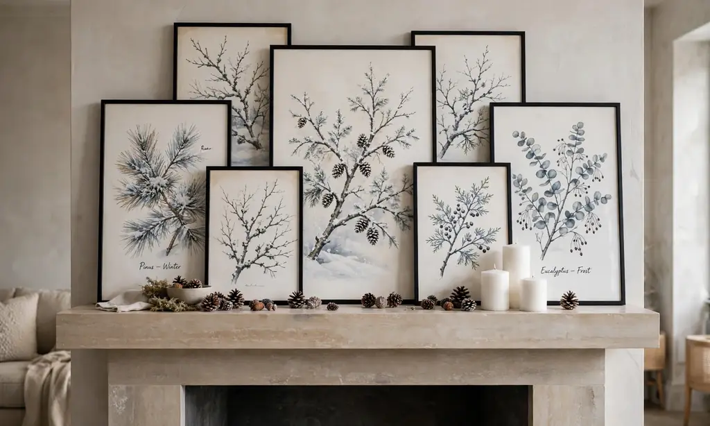 Winter Botanical Framed Prints