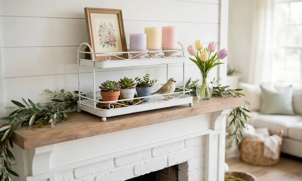 Tiered Tray Spring Vignette