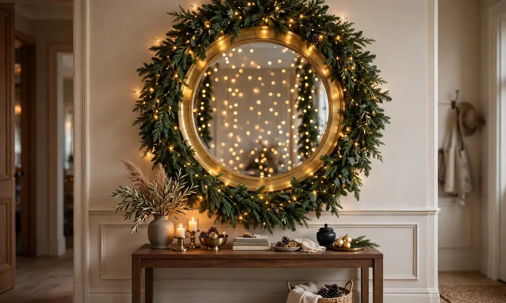 Garland Framing a Mirror