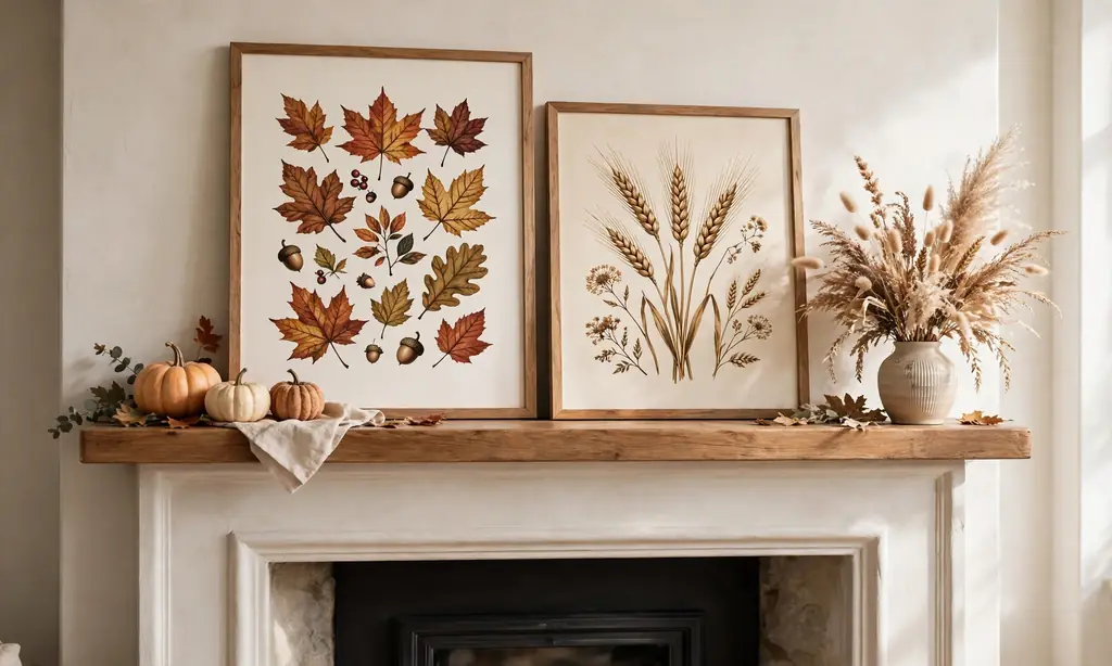 Framed Autumn Botanical Prints