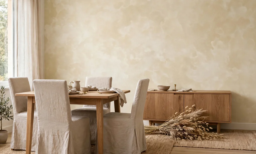 Textured Limewash Accent Wall
