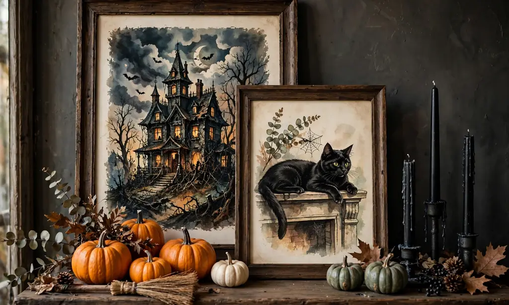 Layered Framed Halloween Art