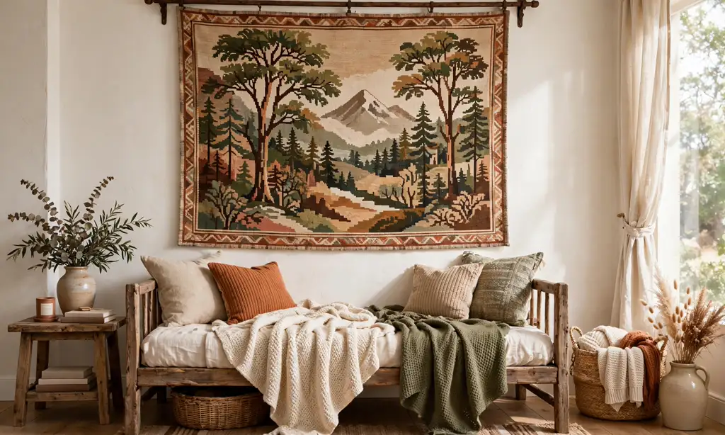 Rustic Tapestry Wall Hanging