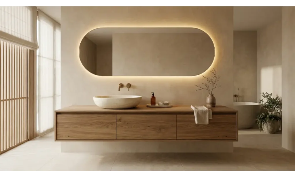 A Backlit Mirror for Soft Ambient Lighting