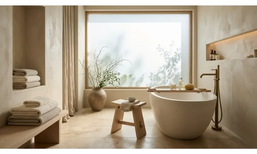 A Freestanding Bathtub With Minimalist Styling