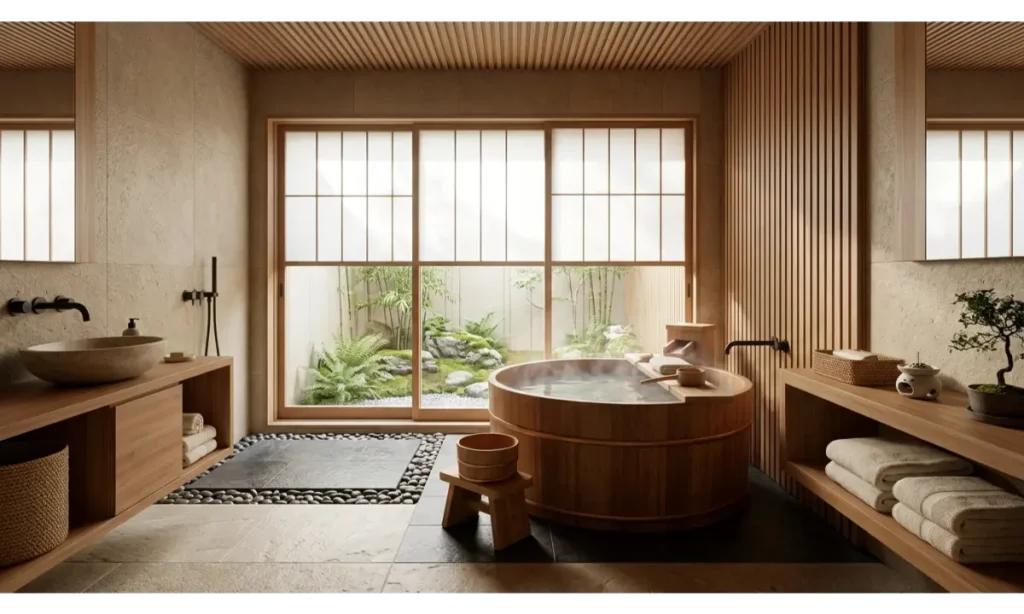 A Japanese Soaking Tub for a Spa Like Retreat