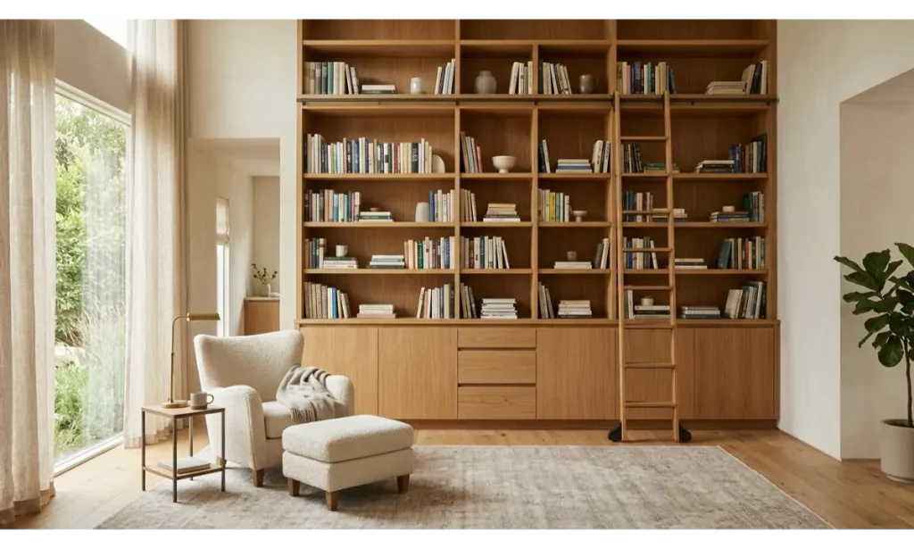 A Library With Hidden Storage