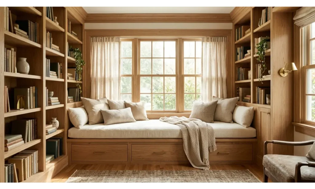 A Library With a Window Seat