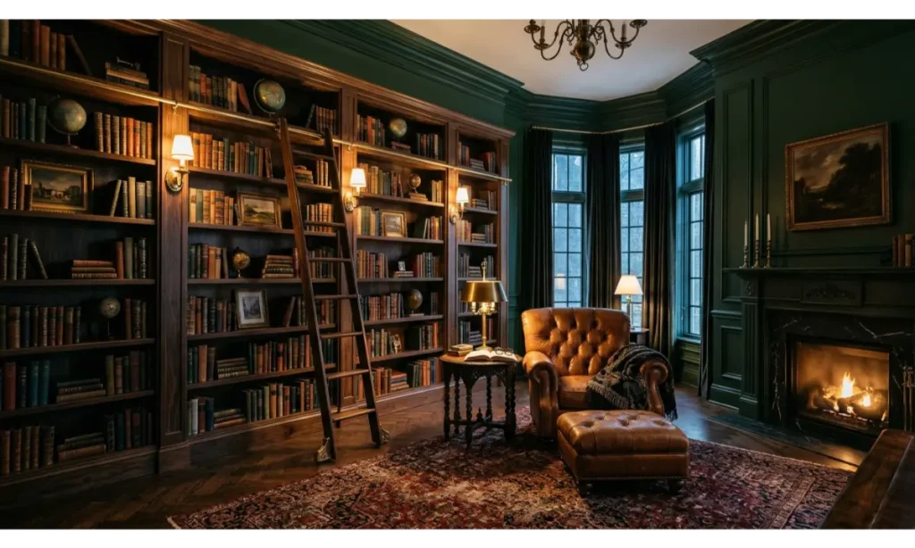 A Moody Dark Library