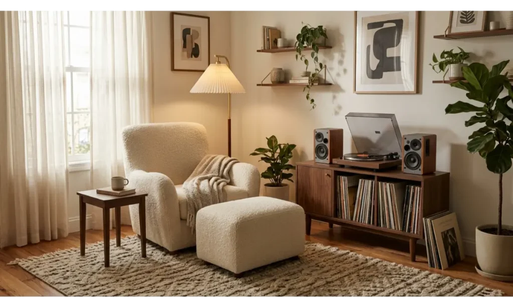 A Music Corner With a Comfortable Listening Chair