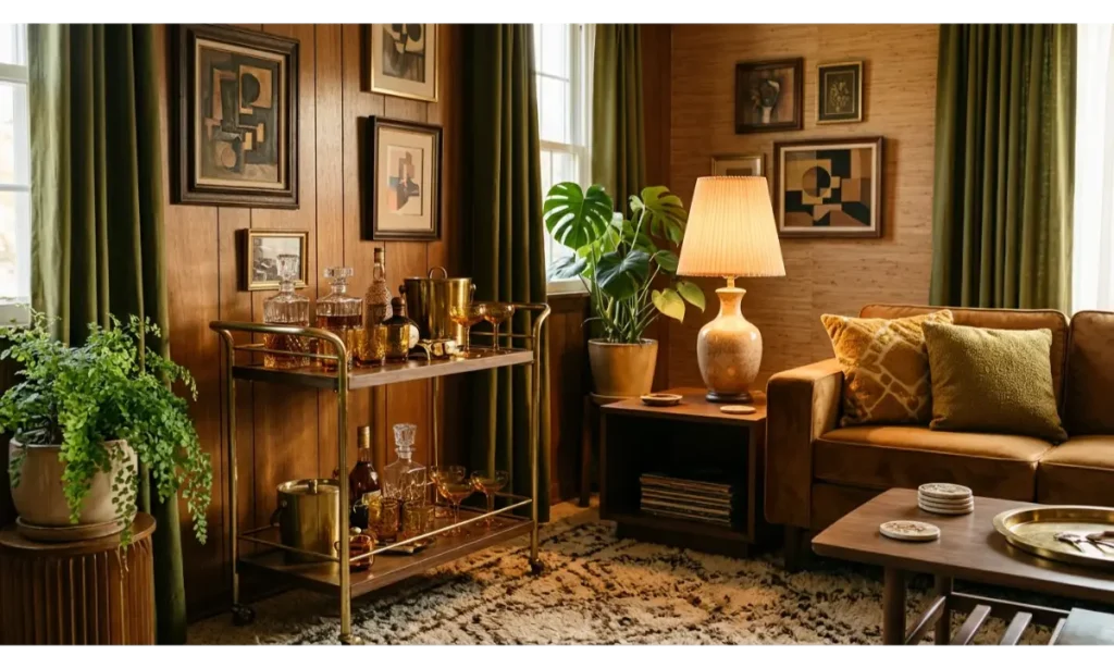 A Retro Bar Cart for Entertaining