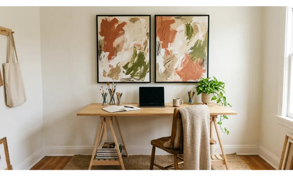 Budget-Friendly Home Office Wall Decor Ideas with DIY Art