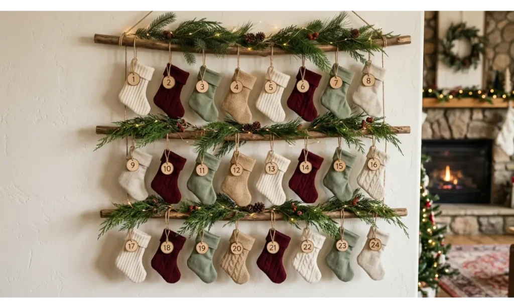 Christmas Stocking Countdown Wall