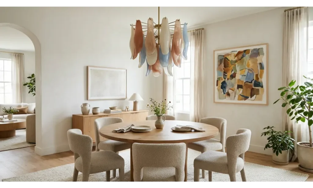 Colorful Chandelier for a Creative Dining Room