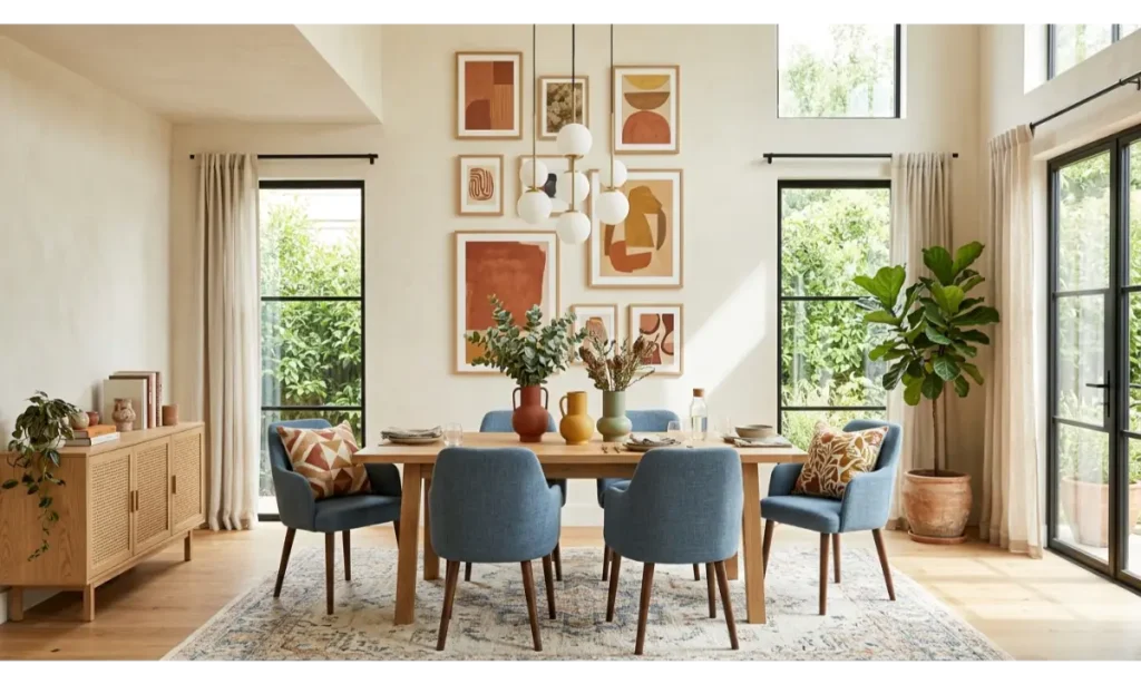 Colorful Dining Room With Cheerful Accents