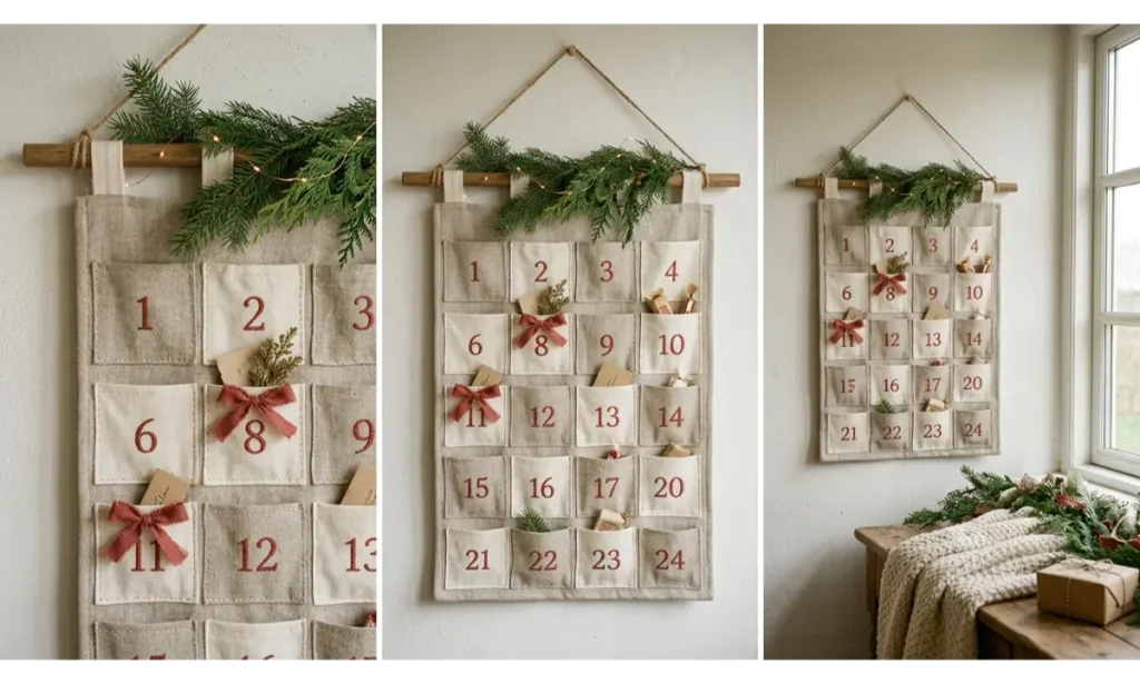 Cozy Fabric Pocket Advent Calendar