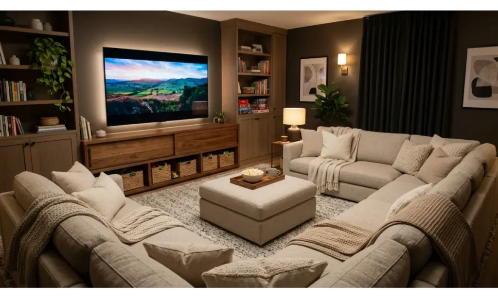Cozy Family Movie Room