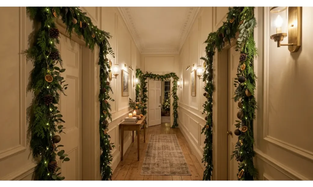 Create a Magical Hallway with Warm White Christmas Lights