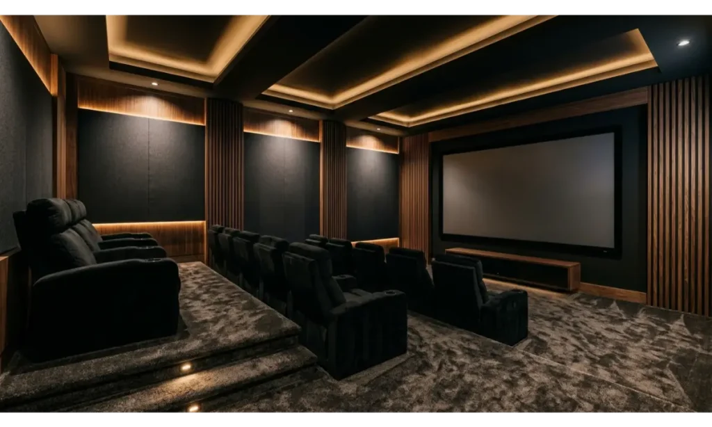 Dark and Moody Cinema Room