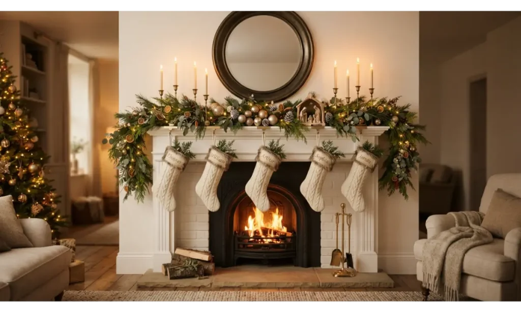 Decorate a Fireplace Mantel With Greenery