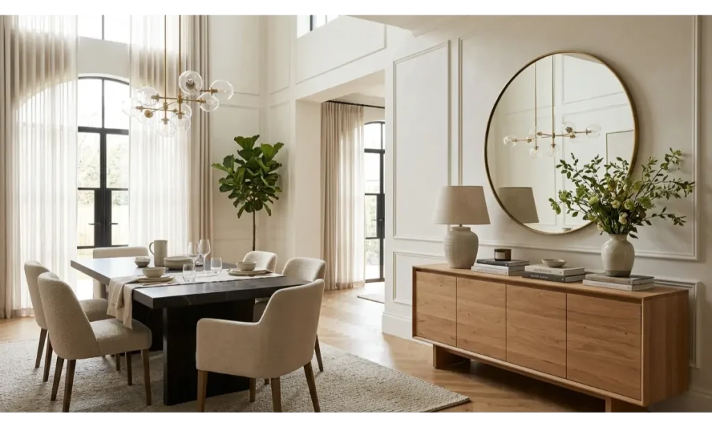 Dining Room With a Stylish Sideboard