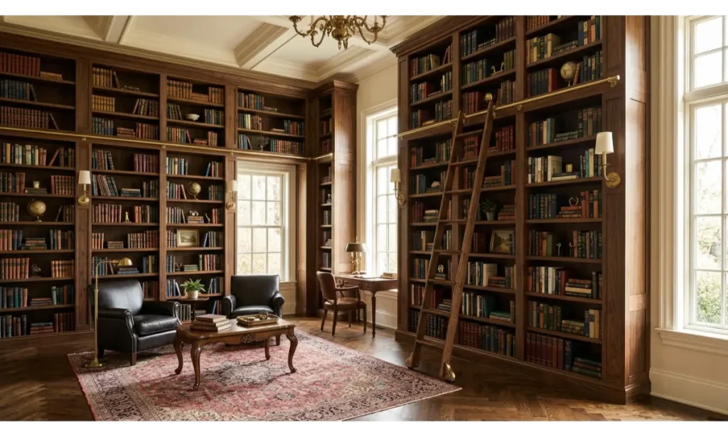 Floor to Ceiling Bookshelves