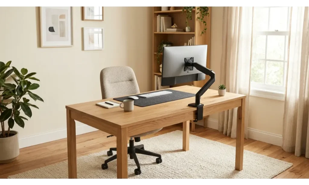 Home Office Decor with Hidden Cable Management