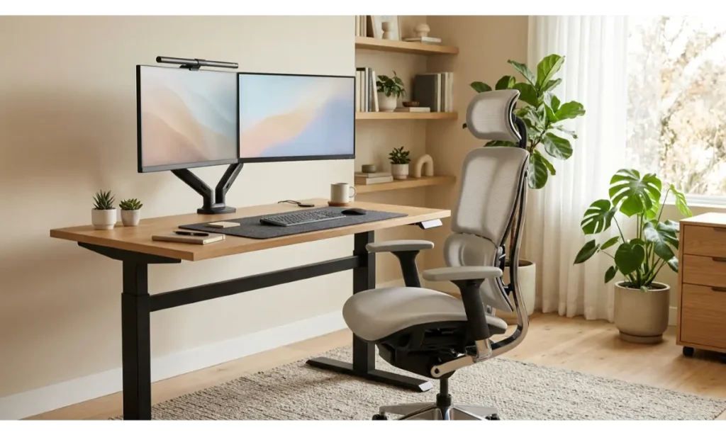 Home Office Decor with a Comfortable Ergonomic Chair