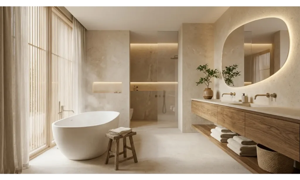 Japandi Bathroom Ideas With a Complete Spa Inspired Look