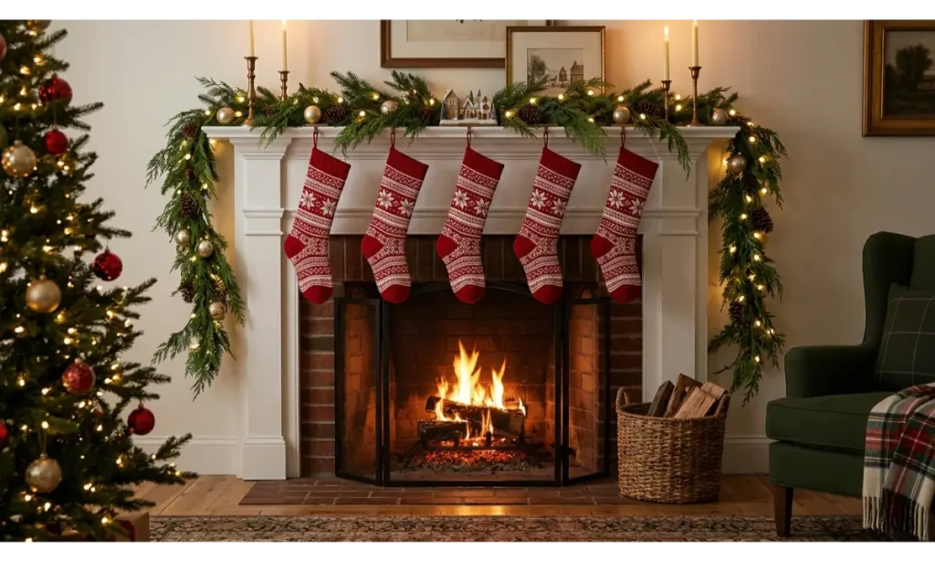 Matching Red and White Christmas Stockings