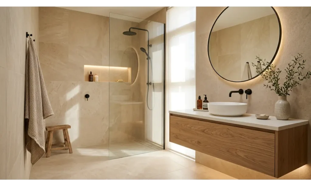 Matte Black Fixtures for Subtle Contrast