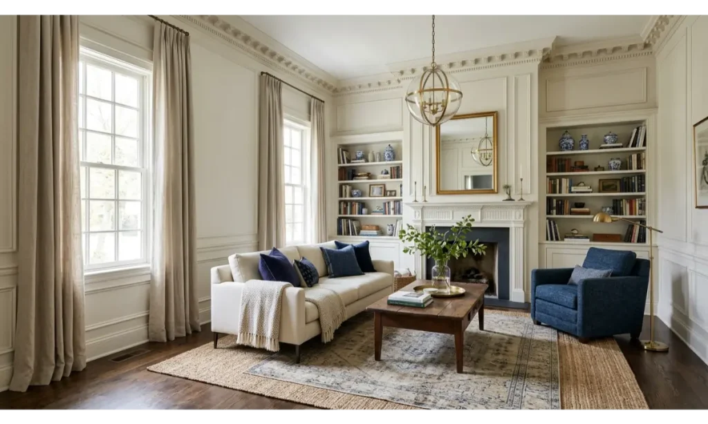Mix Traditional Details With Modern Furniture