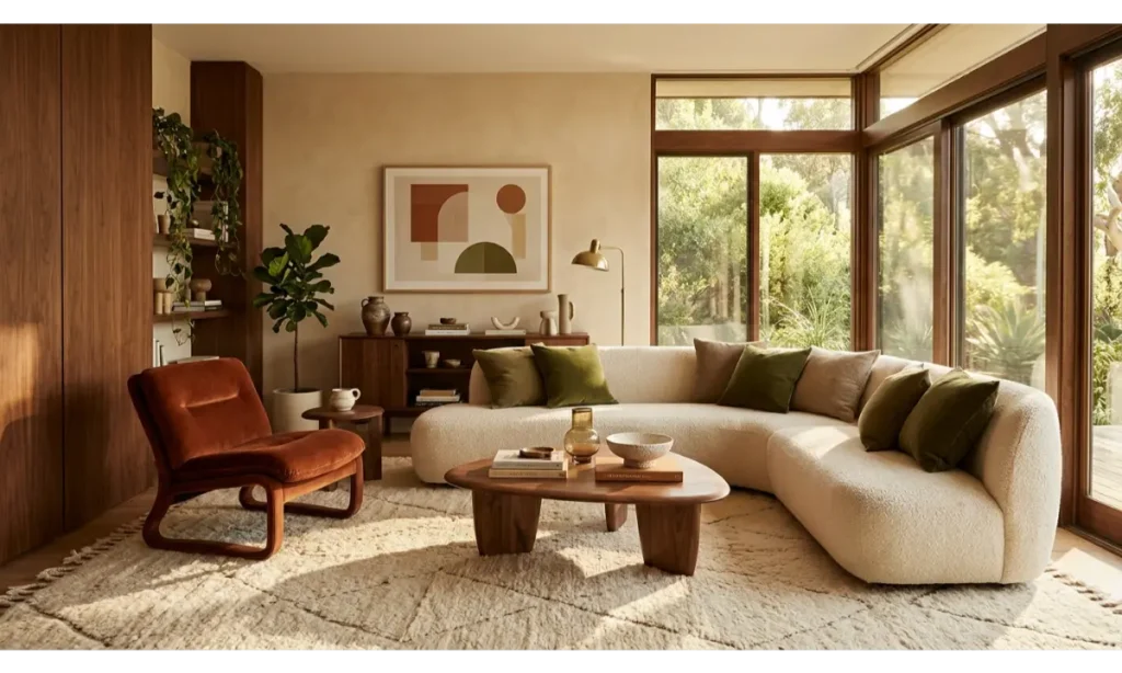 Modern 70s Living Room Design Ideas With a Fresh Twist