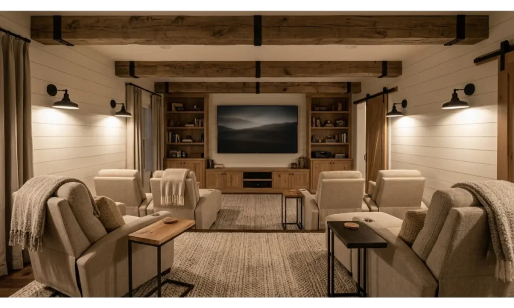 Modern Farmhouse Home Theater