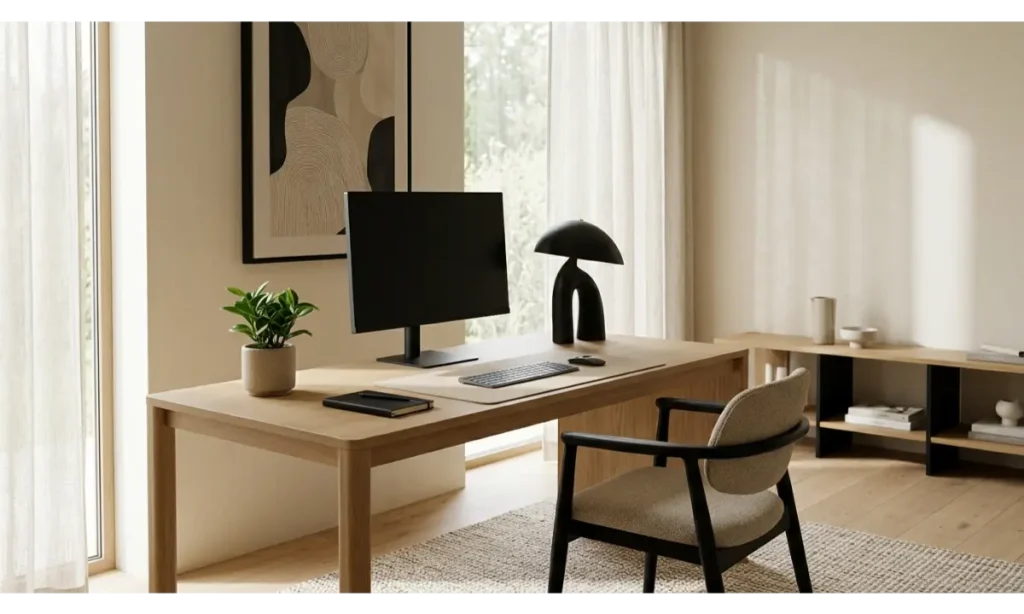Modern Home Office Decor with a Minimalist Desk