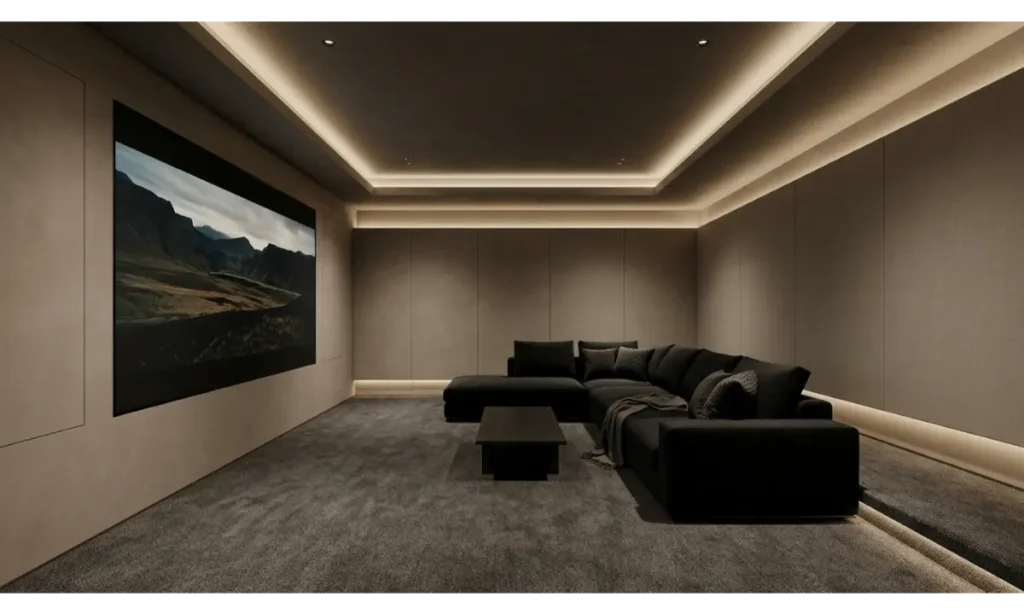 Modern Minimalist Home Theater Room Ideas