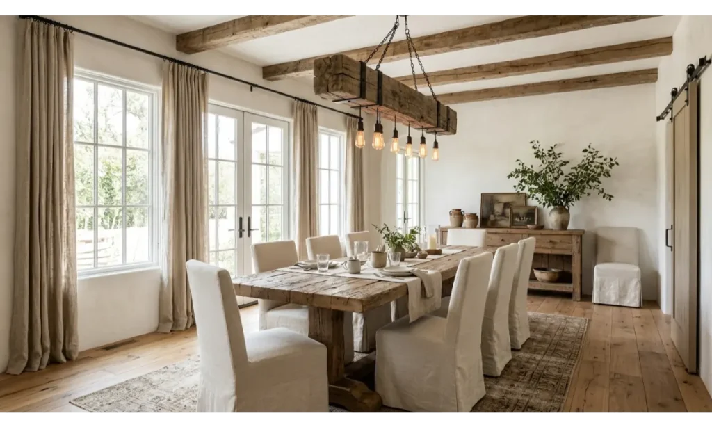 Rustic Wood and Metal Chandelier