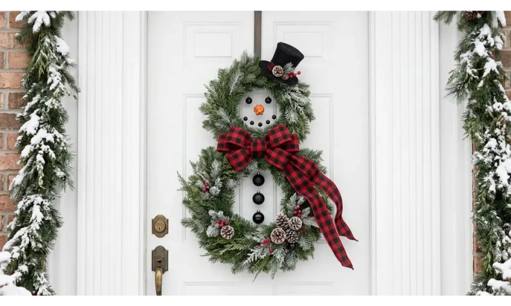 Snowman Wreath for the Front Door
