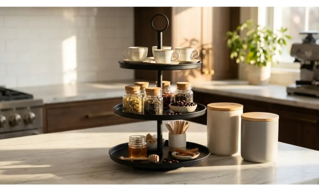 Tiered Tray Decor Ideas for a Stylish Coffee and Tea Station