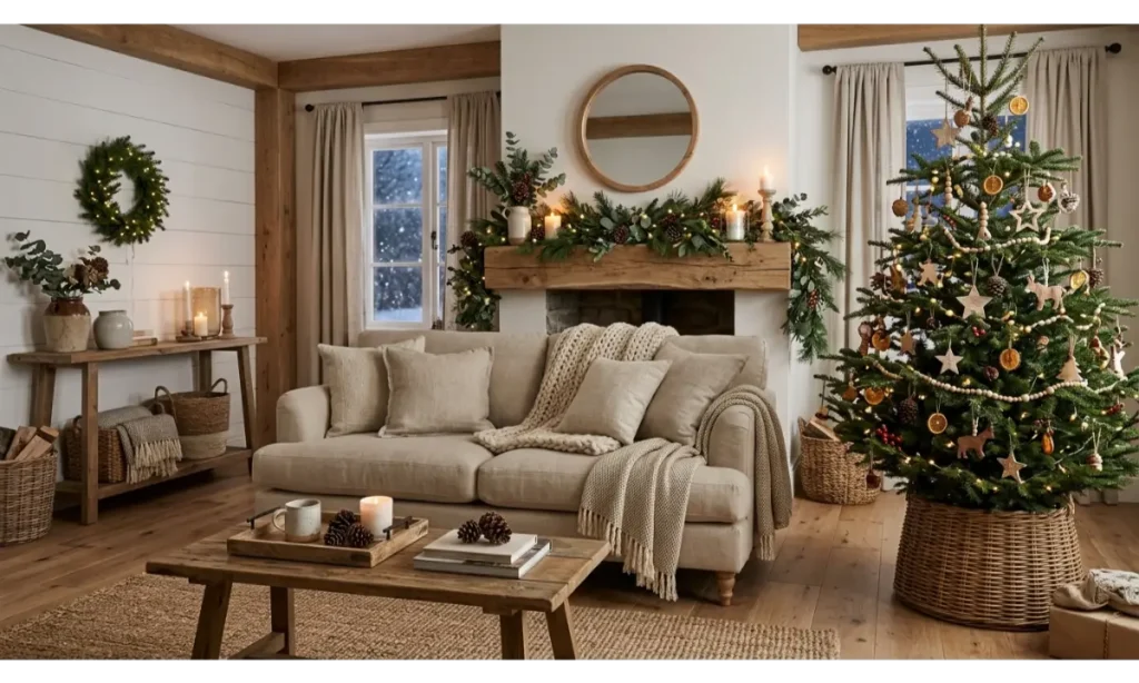 Use Natural Wood and Greenery