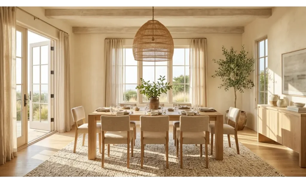 Woven Rattan Chandelier for Natural Warmth