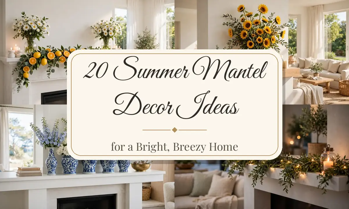 20 Summer Mantel Decor Ideas for a Bright Breezy Home
